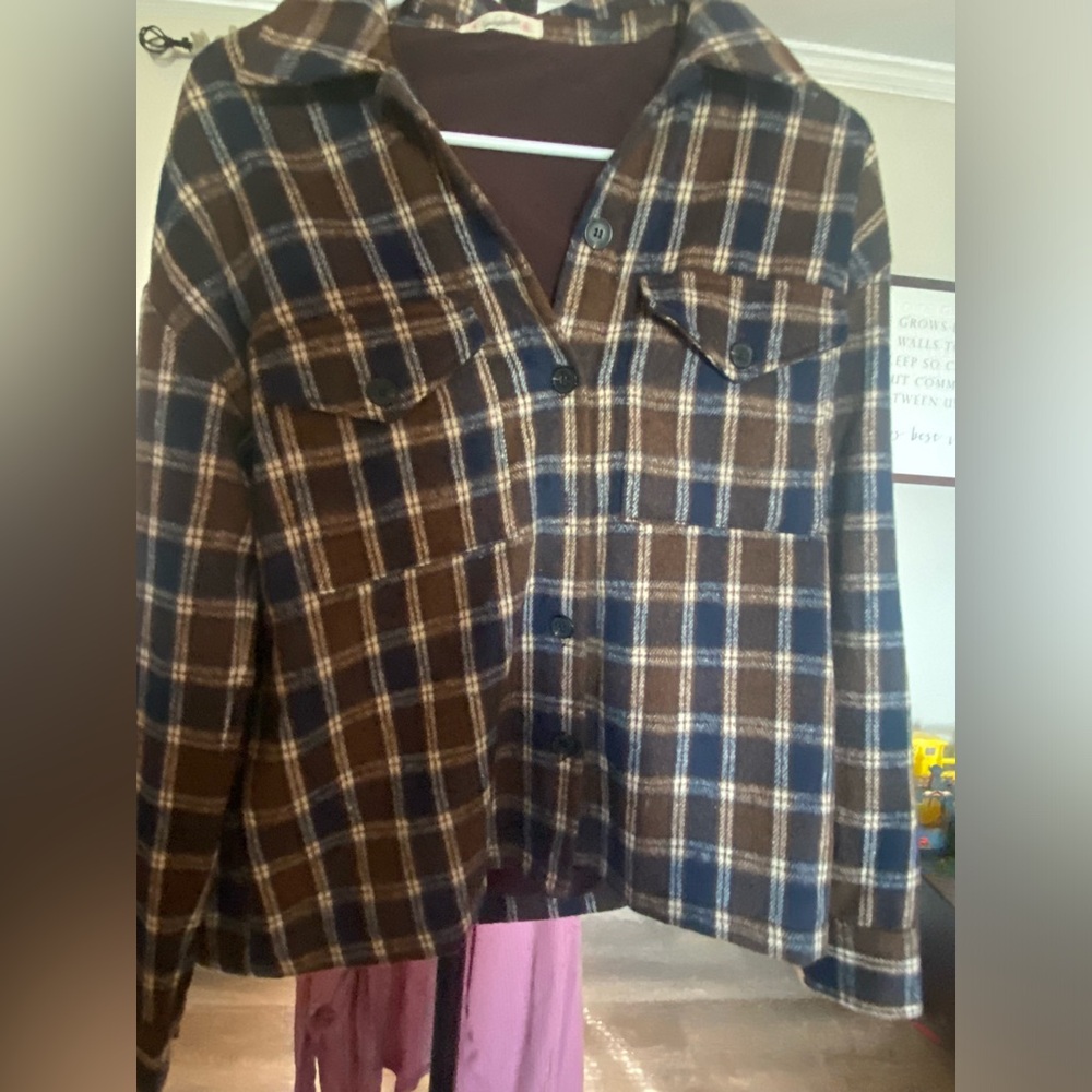 Magnolia flannel shacket